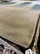 Aretha 8x11 Ivory and Blue Handwoven Modern Rug | Banana Manor Rug Factory Outlet