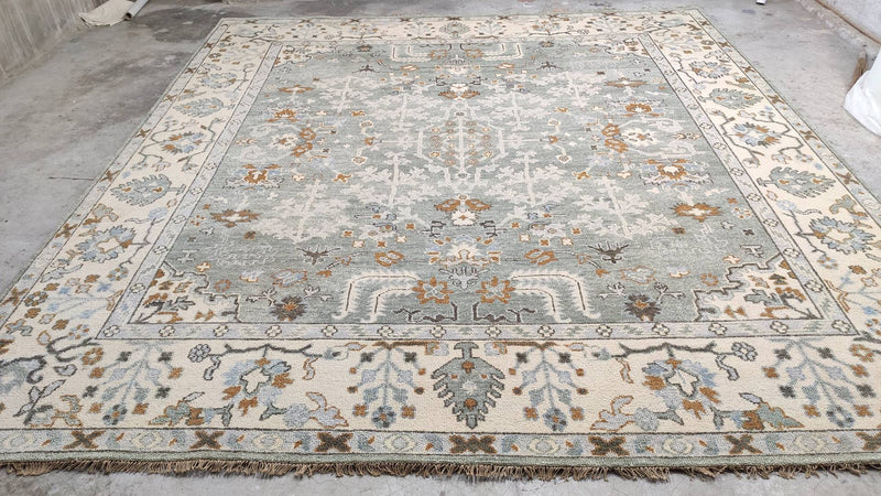 Aria 10.6x11.6 Hand-Knotted Oushak Rug | Banana Manor Rug Company