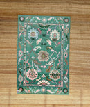 Ariana Madix 4x6 Hand-Knotted Oushak Rug Green | Banana Manor Rug Factory Outlet