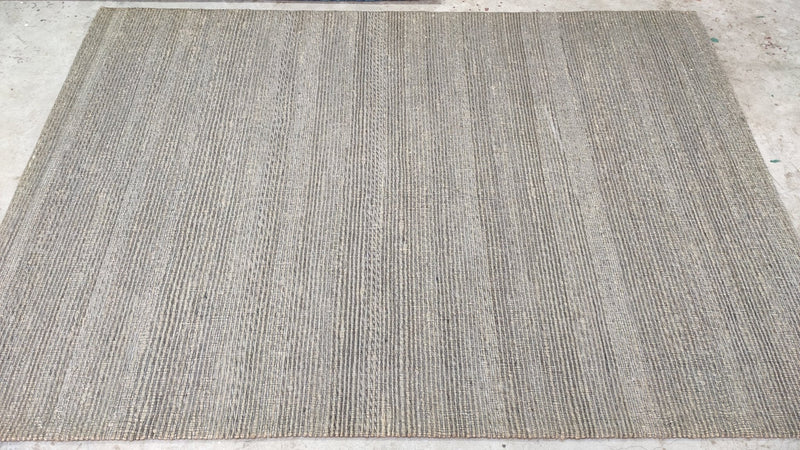 Ashen 5.3x7.6 Grey Loop Handwoven Durrie Rug | Banana Manor Rug Company