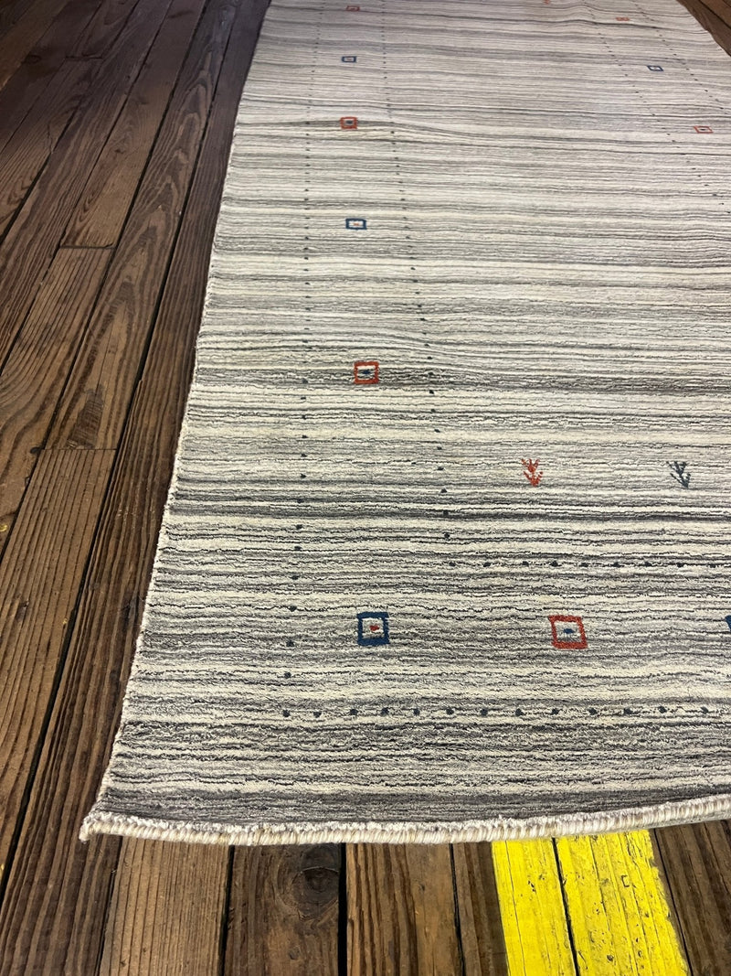 Atlas 3.9x8.6 Natural Handwoven Gabbeh Runner | Banana Manor Rug Factory Outlet