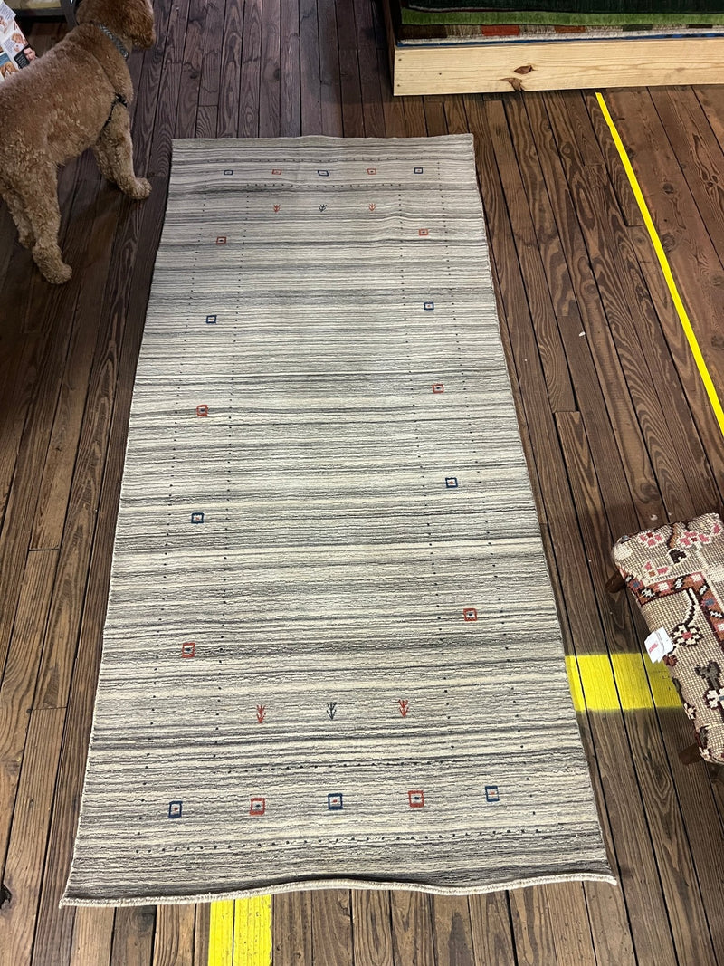 Atlas 3.9x8.6 Natural Handwoven Gabbeh Runner | Banana Manor Rug Factory Outlet