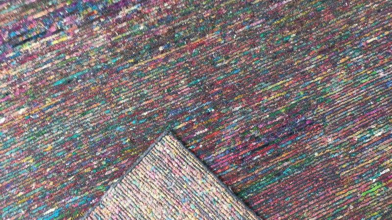 Aunt Totsy 5.3x8 Red and Multi-Colored Hand-Knotted Rug | Banana Manor Rug Company