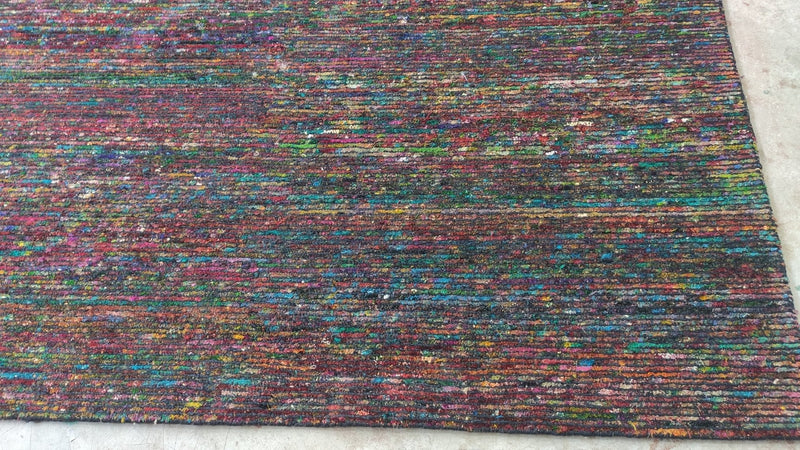 Aunt Totsy 5.3x8 Red and Multi-Colored Hand-Knotted Rug | Banana Manor Rug Company