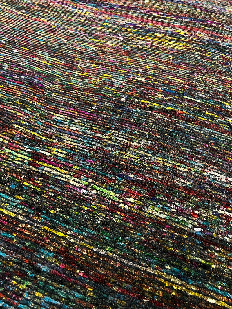 Aunt Totsy 5.3x8 Red and Multi-Colored Hand-Knotted Rug | Banana Manor Rug Company