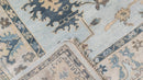 Avril 8x10 Aqua Blue and Sand Hand-Knotted Oushak Rug | Banana Manor Rug Company