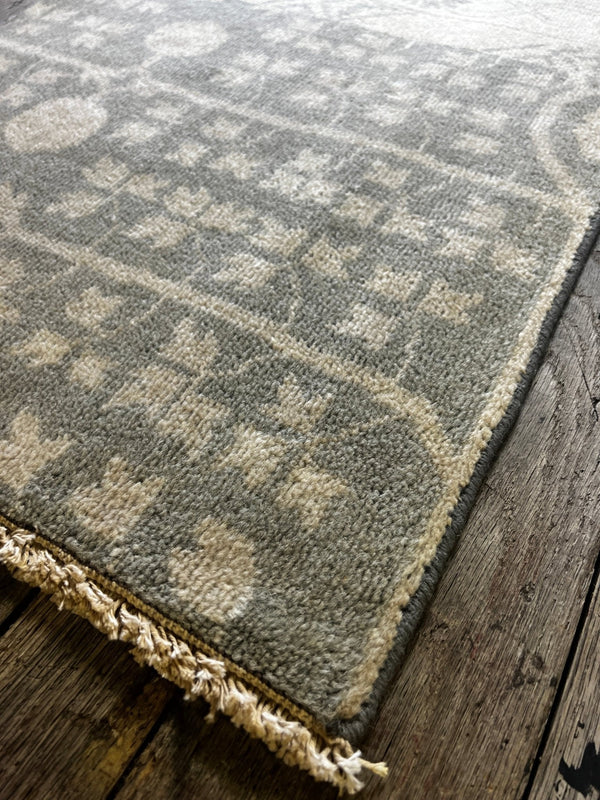 "Azure" Grey Hand-Knotted Oushak 8x10 | Banana Manor Rug Company