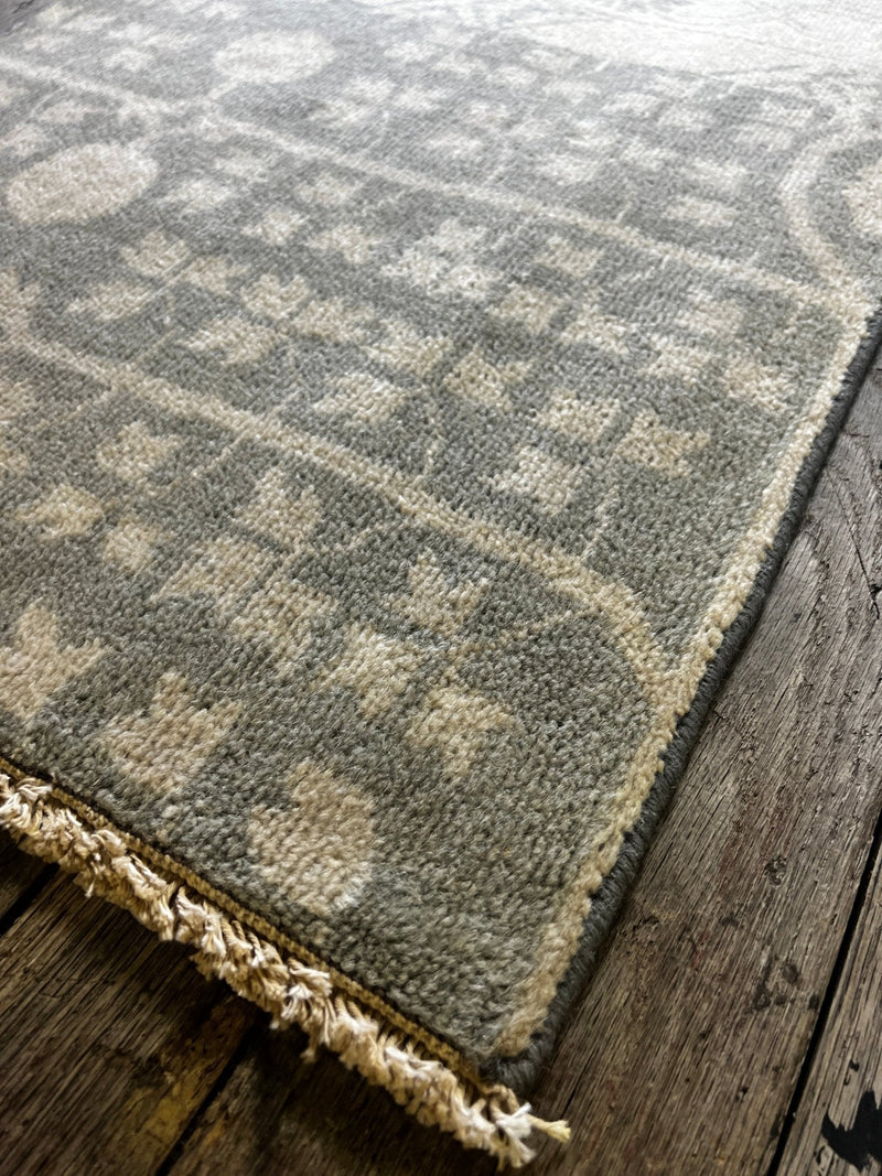 "Azure" Grey Hand-Knotted Oushak 8x10 | Banana Manor Rug Company