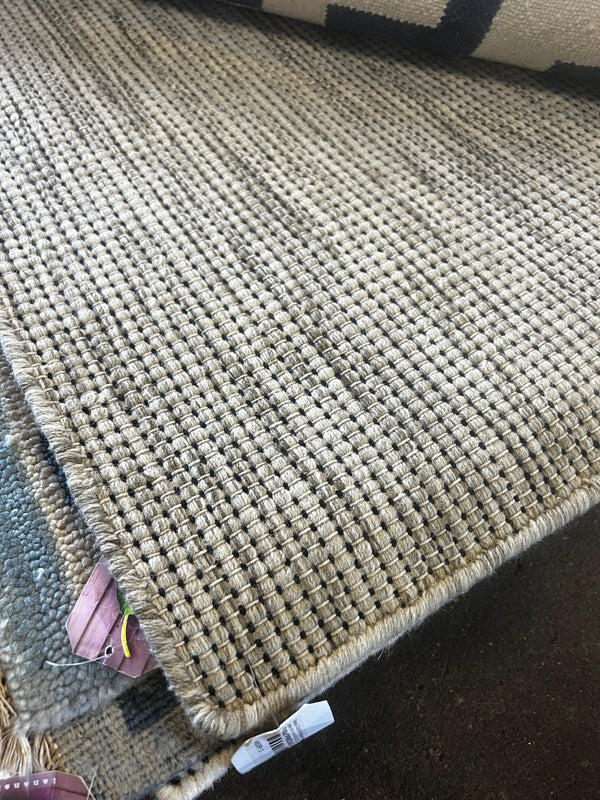 Baja 12x18 Handwoven Grey and Tan Textured Durrie Rug | Banana Manor Rug Company