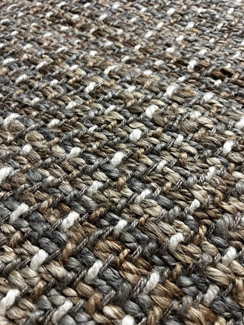 Balthazar Jones Handwoven Natural and Gray Wool and Jute Rug (multiple sizes) | Banana Manor Rug Factory Outlet