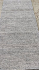 Balthazar Smith 2.6x8.3 Grey and Natural Handwoven PET Yarn Runner | Banana Manor Rug Company