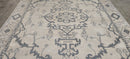 Barbara Allen 9x11.9 Ivory Hand-Knotted Oushak Rug | Banana Manor Rug Company