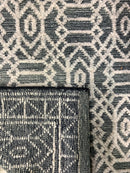 Barbara Green & White Hand-Knotted 8x10 Rug | Banana Manor Rug Company