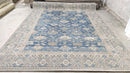 Barbara Payton 9x12 Blue and Beige Hand-Knotted Oushak Rug | Banana Manor Rug Company