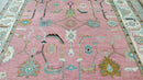 Beatrice 8x10 Pink and Ivory Hand-Knotted Oushak Rug | Banana Manor Rug Company