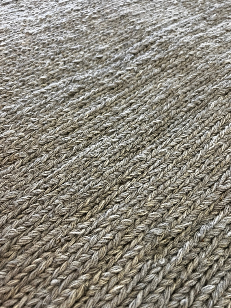 Becky Barnett Gray Handwoven Durrie Rug (multiple sizes available) | Banana Manor Rug Company