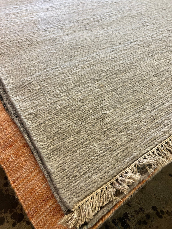 Becky Barnett Gray Handwoven Durrie Rug (multiple sizes available) | Banana Manor Rug Company