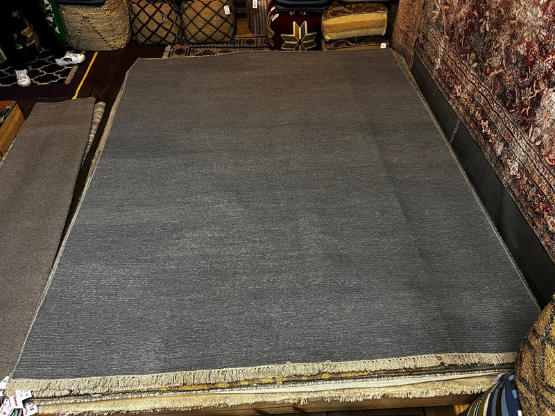 Becky Barnett Gray Handwoven Durrie Rug (multiple sizes available) | Banana Manor Rug Factory Outlet