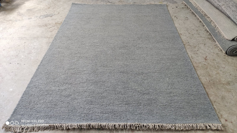 Becky Barnett Gray Handwoven Durrie Rug (multiple sizes available) | Banana Manor Rug Company