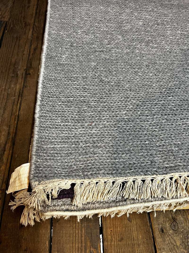 Becky Barnett Gray Handwoven Durrie Rug (multiple sizes available) | Banana Manor Rug Factory Outlet