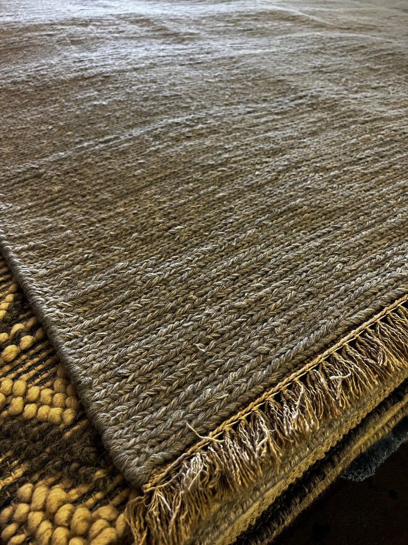 Becky Barnett Gray Handwoven Durrie Rug (multiple sizes available) | Banana Manor Rug Company