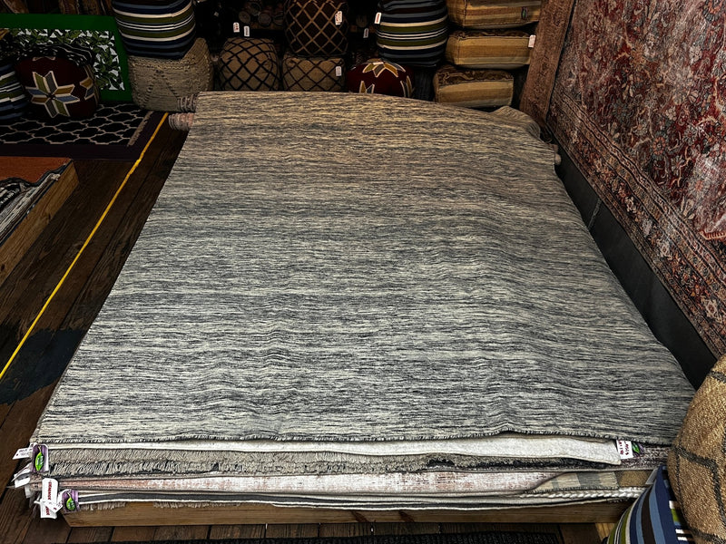 Ben Murphy 8X10 Grey Handwoven Wool Rug | Banana Manor Rug Factory Outlet