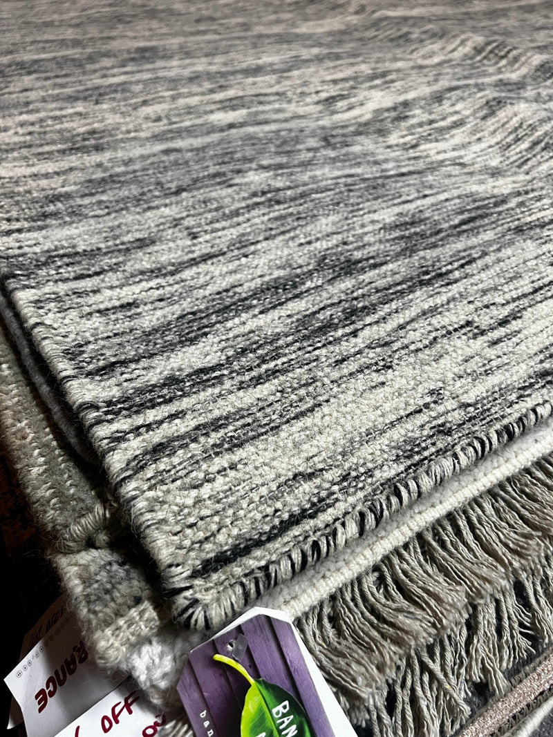 Ben Murphy 8X10 Grey Handwoven Wool Rug | Banana Manor Rug Factory Outlet