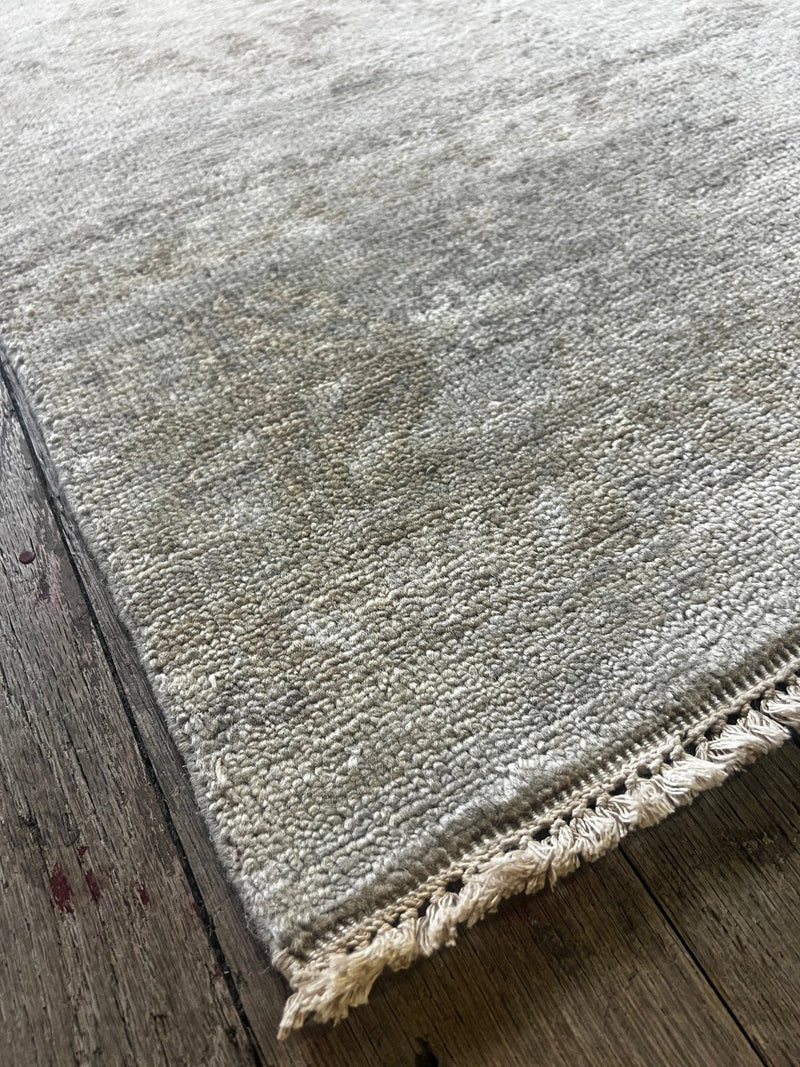 "Berdine" Grey Hand-Knotted Oushak 8x10 | Banana Manor Rug Company