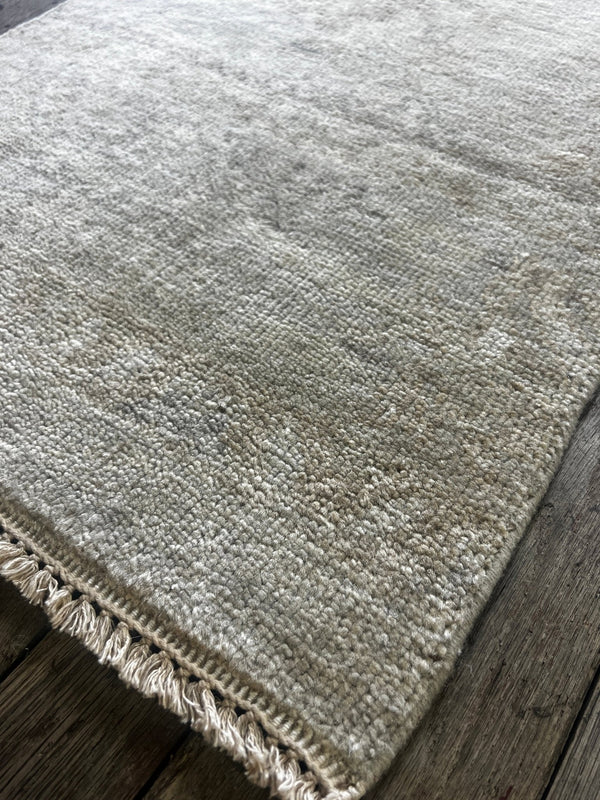 "Berdine" Grey Hand-Knotted Oushak 8x10 | Banana Manor Rug Company