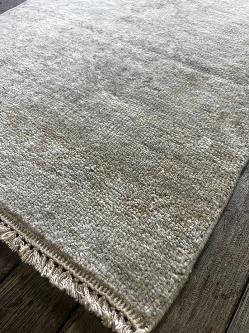 "Berdine" Grey Hand-Knotted Oushak 8x10 | Banana Manor Rug Company