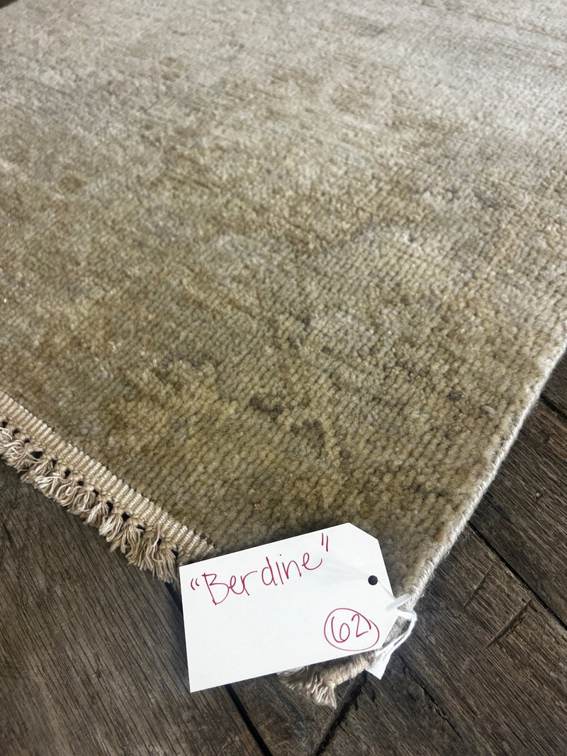 "Berdine" Grey Hand-Knotted Oushak 8x10 | Banana Manor Rug Company