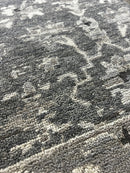 "Bernis" Dark Grey Hand-Knotted Oushak 8x10 | Banana Manor Rug Company