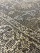 Beth Martin Grey and Silver Hand-Knotted Oushak Rug 8.3x10 | Banana Manor Rug Factory Outlet