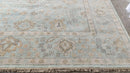 Betty Ross 9x11.9 Aqua and Grey Hand-Knotted Oushak Rug | Banana Manor Rug Company