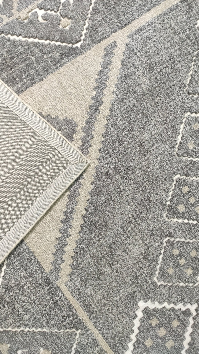 Bijou 10x13 Silver and Grey Hand-Tufted Rug | Banana Manor Rug Company