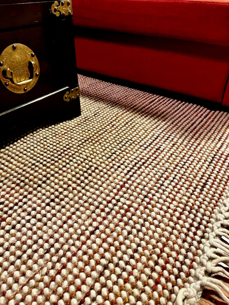 Bill Whitefield 5.6x7.6 Multi-Colored Handwoven Durrie Rug | Banana Manor Rug Company