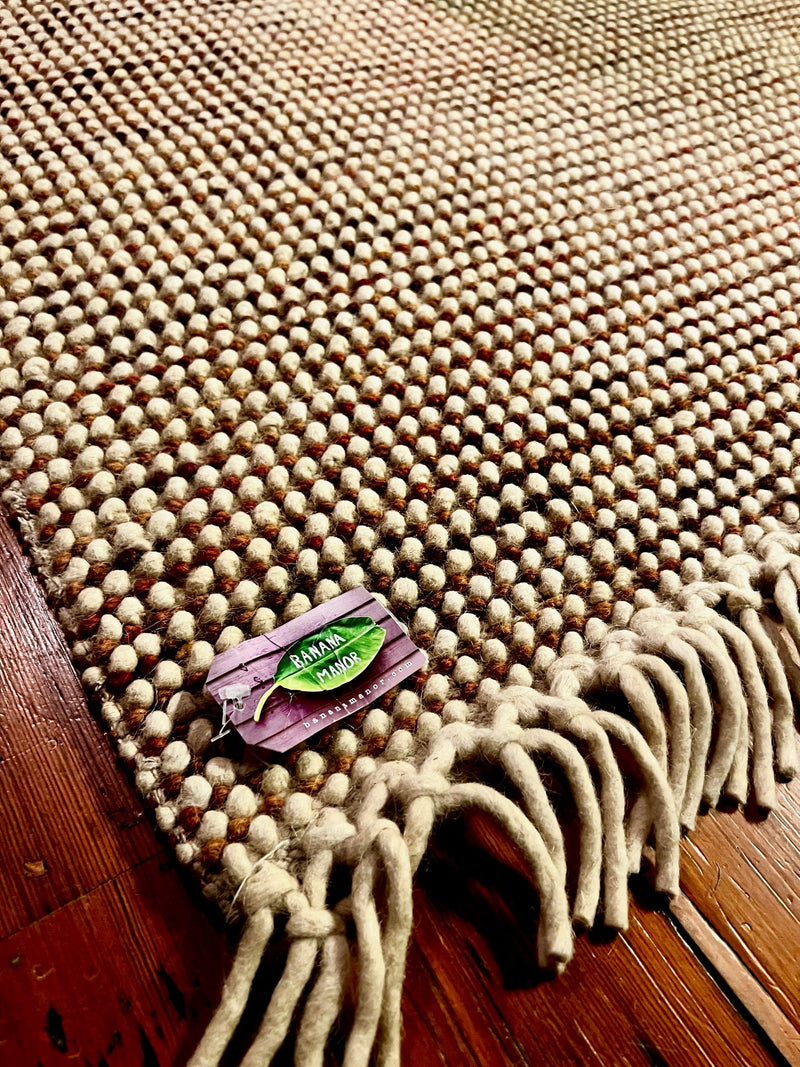 Bill Whitefield 5.6x7.6 Multi-Colored Handwoven Durrie Rug | Banana Manor Rug Company
