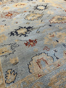 Blanche 8x10 Light Blue Hand-Knotted Oushak Rug | Banana Manor Rug Company