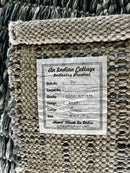 Blessica 8x10 Bohemian Green and White Handwoven Rug | Banana Manor Rug Factory Outlet