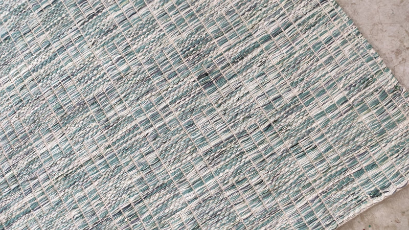 Blessica 8x10 Geometric Green Handwoven Rug | Banana Manor Rug Company