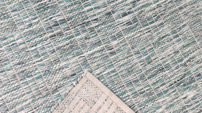 Blessica 8x10 Geometric Green Handwoven Rug | Banana Manor Rug Company