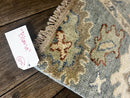 "Bluma" Light Blue and Rust Hand-Knotted Oushak 8x10 | Banana Manor Rug Company