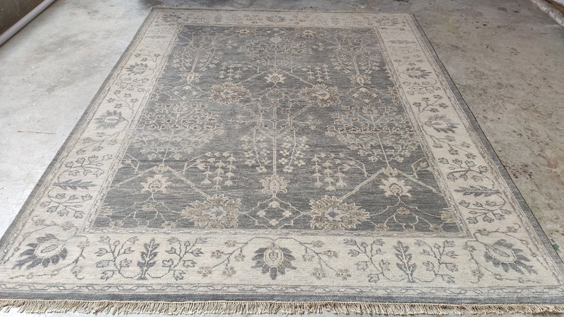 Blythe 8x10 Hand-Knotted Grey Oushak Rug | Banana Manor Rug Company