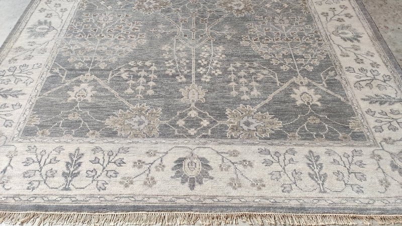 Blythe 8x10 Hand-Knotted Grey Oushak Rug | Banana Manor Rug Company