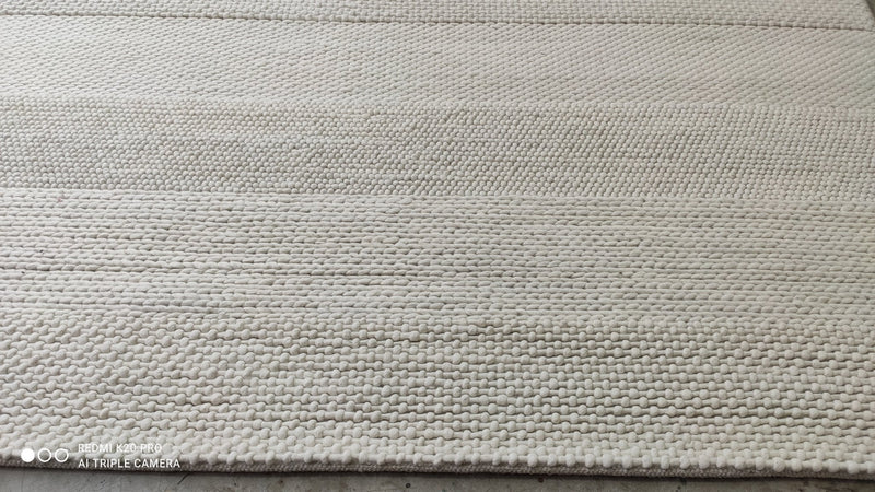 Boosie Handwoven White Durrie Rug 9.3x12.3 | Banana Manor Rug Company