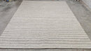 Borre 8x10 Handwoven Grey and White Soumak Rug | Banana Manor Rug Company