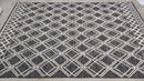 Bowen 6.6x9.9 Handwoven Diamond White and Black Durrie Rug | Banana Manor Rug Company