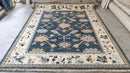Brandi 8x10 Dark Grey and Ivory Oushak Rug | Banana Manor Rug Company