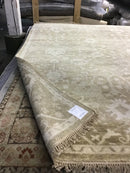 Brielle 6x9.3 Camel and Silver Hand-Knotted Oushak Rug | Banana Manor Rug Company