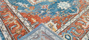 Brigette Romanek Blue and Rust Hand-Knotted Oriental Rug 7.6x10 | Banana Manor Rug Company